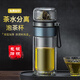 創(chuàng)建茶水分離過濾泡茶杯子男士女生泡花茶雙層玻璃杯便攜大容量喝水杯 【雙層加厚提繩款】藍(lán)色 400ml