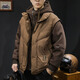 啄木鳥(niǎo)（TUCANO）連帽羽絨服男冬季2025新款潮鴨絨男士工裝三合一衛(wèi)衣拼接外套大碼 咖啡色 XL 適合145-160斤