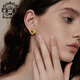 Royal sasa皇家莎莎手工古法鑲嵌仿玉石配飾耳環(huán)輕奢優(yōu)雅百搭耳飾耳環(huán)