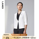 LANDI商場(chǎng)同款春夏新款白色七分袖休閑小西服外套女西裝 白色 M