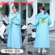 靈煩雨衣女款長(cháng)款全身防暴雨電動(dòng)電瓶車(chē)專(zhuān)用單人一體式防雨服雨披 藍色常規款[雙帽檐+超長(cháng)遮腳] M