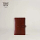 Time box 仿皮活頁(yè)高檔商務(wù)辦公禮品記事本會(huì )議記錄皮面搭扣收納筆記本可定制 A6小號-油蠟棕（內含原裝內芯-80張橫線(xiàn)條）