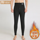 莫代爾羊羔絨保暖褲男士冬季加絨加厚打底褲棉毛褲秋褲防寒過(guò)冬彈力襯褲 黑色羊羔絨(男款加絨加厚) XL 【適合體重130-150斤】