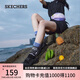 斯凱奇（Skechers）七夕禮物拖鞋女士夏季一腳蹬涼鞋增高運動休閑鞋透氣沙灘鞋111246