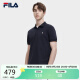 FILA 斐乐官方男子针织短袖POLO衫2024夏季基础简约休闲上衣