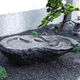 鎏銘黑山石水缽流水?dāng)[件新中式庭院異形水池水景涌泉中國黑石盆石雕 黑色款式長度50cm   送水管水泵