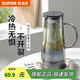 蘇泊爾（SUPOR）玻璃壺耐熱涼水壺耐高溫大容量冷水壺家用辦公室泡茶壺涼白開水壺 煙灰色單壺 1.4L