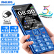 飛利浦（PHILIPS）E6220A 智能AI語音老人手機 來電自動接聽老年機 超長待機大屏大聲大字 4G全網通學生功能機寶石藍