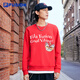 FILA FUSION斐樂(lè)潮牌情侶款套頭衛(wèi)衣2025秋冬新年款時(shí)尚純棉針織上衣