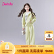 笛莎（DEESHA）童裝女童秋套裝2025年秋冬季新款中大童寬松休閑針織兒童運動套裝 淺豆綠 150