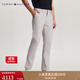 TOMMY HILFIGER【斜紋微肌理】秋冬男裝府綢直筒半松緊腰西褲休閑微彈長(cháng)褲 淺灰色PQV -直筒版-府綢-正常拍 34 （2.7尺）