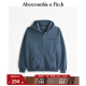 ABERCROMBIE & FITCH男装 24春夏新款百搭时尚Logo 款全拉链帽衫 KI122-4251 蓝色 L