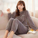 娉詩(shī)曼仙女暖暖套裝長(cháng)褲睡衣女加厚珊瑚絨家居套裝外穿百搭寬松懶人套裝 灰色暖暖睡衣套裝 均碼【建議80-130斤之內】