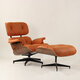 藝術(shù)女神 單人沙發(fā) Eames伊姆斯躺椅設計師單椅真皮北歐沙發(fā)椅子單人可躺 [定制愛(ài)馬仕橙色]躺椅+腳踏 進(jìn)口S級黃牛皮【原版軟包可拆】