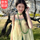 鹿珊伍項(xiàng)鏈女新中式國風(fēng)綠色串珠流蘇高級(jí)感禪意長款斜挎鏈毛衣鏈配飾品 綠色流蘇項(xiàng)鏈-130cm可斜挎
