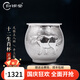 歸銀堂純銀999十二生肖杯子大容量足銀茶杯主人杯單杯水杯手工茶具送禮 牛 140ml+證書(shū)+禮盒