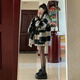 GARNUO格子短款毛呢外套女小個(gè)子秋冬季新款高級感西裝加厚羊毛呢子大衣 格子短款 M【106-120斤】