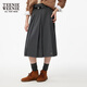 Teenie Weenie小熊女秋季時(shí)髦學(xué)院通勤灰色A字版型氣質(zhì)大擺半身裙 煤灰色 M (165)