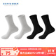 舒雅（Schiesser）男士襪子Becover系列莫代爾錦綸桑蠶絲男襪【4雙裝】E5/22345K 白色+黑色 4雙 M 25-26cm