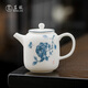 茗枝高檔佳榮壺山茶蝴蝶大師作品羊脂玉白瓷茶壺家用陶瓷單壺功夫茶具 白瓷佳榮壺-山茶蝴蝶 230ml