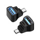 塵土 雙頭type-c接口全功能轉(zhuǎn)接頭 USB3.1公對公100w轉(zhuǎn)換器公轉(zhuǎn)母手機充電延長PD轉(zhuǎn)接 Type-c公轉(zhuǎn)USB母+Type-c母 立式彎 【一個裝】