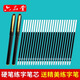 六品堂硬筆練字筆芯黑色0.55mm 12支裝練字筆凹槽練字帖黑色作品紙配套子彈頭筆芯字帖專用
