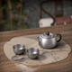 TILIVING(鈦立維)純鈦旅行茶具套裝便攜式功夫茶杯快客杯四件套泡茶壺具 一壺二杯