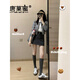 唐菓蜜新款連衣裙女2025春秋女裝韓系減齡氣質(zhì)甜美學(xué)院風(fēng)顯瘦套裝裙子 灰色開衫+內(nèi)搭+裙子 M