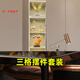 電視柜客廳擺件旺宅酒柜一整套擺設(shè)品組合展示柜喬遷招財玄關(guān)擺件 三格擺件套裝