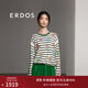ERDOS 秋冬圓領(lǐng)條紋花卉運動(dòng)減齡多巴胺舒適保暖女套衫羊絨衫 白 155/80A/S