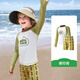 KocotreeKK樹(shù)親子原紗兒童泳衣男童分體2024新款女童連體長(cháng)袖泳裝寶寶防曬 香印青分體【送硅膠泳帽】 130