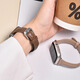 炫戴（XUANDAI）適用蘋(píng)果手表apple watch表帶小蠻腰真皮iWatch s10/s9腕帶復古纖細s8/s7/s6代通用配件 棕色 38/40/41/42表盤(pán)4~10代/se