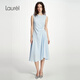 Laurèl【粘纖】25春新款修身收腰無袖連衣裙女LWD361Y05800 冰川藍 S