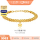 金至尊（3DG Jewellery）黃金手鏈花期INS風(fēng)疊戴雙層鏈999足金送女友老婆生日禮物計價(jià) 金重9.88克（配珠寶禮盒）