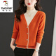 啄木鳥(niǎo)羊毛衫女2026秋冬新款假兩件針織長(cháng)袖毛衣半高領(lǐng)上衣寬松遮肉韓版 橘色 L (建議105-115斤)