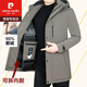 皮爾卡丹（pierre cardin）2024新款羽絨服男冬季白鵝絨中長(zhǎng)款冬裝外套可拆內(nèi)膽加厚 D2266卡其色 脫卸內(nèi)膽（鵝絨） XL 180(135-150斤)