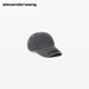 ALEXANDER WANG【七夕禮物】亞歷山大王做舊徽標裝飾棒球帽休閑 情侶同款 瀝青色 OS（58-65cm）