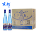 京都二鍋頭 北京特產(chǎn)二鍋頭 藍瓶 柔和清香型白酒（新老款隨機發(fā)貨） 43度 500mL 12瓶 （整箱裝）