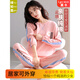 綠如茵秋季睡衣女士純棉100%全棉長袖少女春夏天薄款月子服帶胸墊家居服 mrc7345【高檔面料】 XL 【女】158-172cm,115-130斤