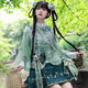 COMIC SOUL新款 原創(chuàng)國風中華漢服新中式熊貓竹雨初霽爆款可愛 內(nèi)搭+外衫+云肩+短裙 XS 均碼