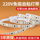 梵耀免驅(qū)220v高壓led燈帶裸板自粘背景線型燈展柜貼片超薄客廳吊頂 10米【雙排240珠】 220V自粘【白光6000K】