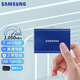 三星（SAMSUNG）T7  NVMe高速移動(dòng)固態(tài)硬盤(pán)Type-c接口USB3.2固態(tài)PSSD硬盤(pán)高速硬盤(pán)移動(dòng)ssd T7極光藍（不帶指紋識別) 1TB