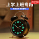 夜光學(xué)生小鬧鐘床頭2024專用起床神器兒童初中生大聲音靜音新款 黑色款(夜光+貪睡)