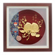歐柏歷壽桃金箔畫創(chuàng)意擺件送賀壽星祝壽禮品6080大壽辰老人長輩生日禮物 福壽安康雙桃