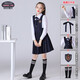 槿茗慷朗誦衣服小學(xué)生兒童大合唱團演出服中大童詩(shī)歌演講服裝學(xué)院風(fēng)班服 女童藏藍長(cháng)袖百褶裙 150