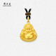 周大生復(fù)購(gòu)補(bǔ)貼黃金吊墜女足金佛公掛墜硬金笑面彌勒佛送女友生日禮物