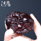 沐恩 印度小葉紫檀手把件小擺件高油密老料雕刻 貔貅抱球60*30mm 