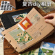 坤隨 復古牛皮紙diy相冊空白相冊手賬本手工制作自粘貼式情侶照片紀念冊影集收納冊寶寶成長(cháng)記錄冊 【30張牛皮紙內頁(yè)】牛皮色封面活頁(yè)本*1