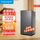 長(cháng)城（GREAT WALL FRIDGE）立式冰柜小冰柜家用小型冷凍迷你速凍商用抽屜式冷柜儲母乳柜節能省電冰箱 45升鈦金黑【一級能效 三層抽屜】 45L