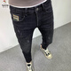 啄木鳥(niǎo)（TUCANO）牛仔褲男士潮牌夏季新款韓版潮流修身水洗復古小腳彈力休閑九分褲 9377 黑灰色 31